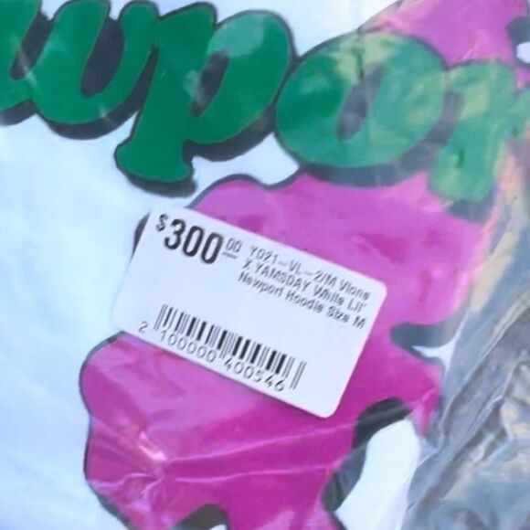 Vlone Yams Day Newport Hoodie White New in original poly bag - Picture 4 of 6